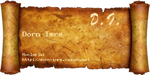 Dorn Imre névjegykártya